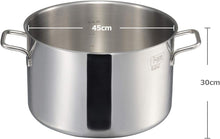 Load image into Gallery viewer, MTI IH F-PRO Stainless & Titanium Stock Pot with Scale (45 cm) – Heavy-Duty Professional Half-Stock Pot