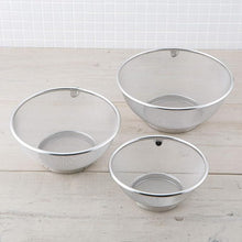 Load image into Gallery viewer, KAI Stainless Steel Bowl &amp; Mesh Strainer 6-Piece Set | 18 / 21 / 24 cm | Nesting Design | With Measurement Marks | Dishwasher Safe | Made in Japan
