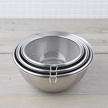 Load image into Gallery viewer, KAI Stainless Steel Bowl &amp; Mesh Strainer 6-Piece Set | 18 / 21 / 24 cm | Nesting Design | With Measurement Marks | Dishwasher Safe | Made in Japan
