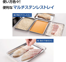 Load image into Gallery viewer, 【Made in Japan | 5-Piece Set】KAI Stainless Steel Tray – Medium 21.5 × 15 cm | Perfect for Prep, Cooking &amp; Serving | Dishwasher Safe
