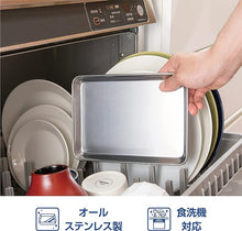 Load image into Gallery viewer, 【Made in Japan | 5-Piece Set】KAI Stainless Steel Tray – Medium 21.5 × 15 cm | Perfect for Prep, Cooking &amp; Serving | Dishwasher Safe
