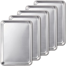 Load image into Gallery viewer, 【Made in Japan | 5-Piece Set】KAI Stainless Steel Tray – Medium 21.5 × 15 cm | Perfect for Prep, Cooking &amp; Serving | Dishwasher Safe
